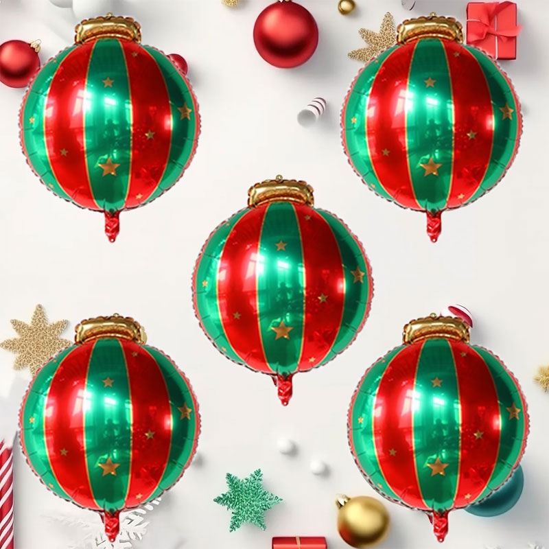 5pcs Red Green Christmas Ball  - Wedding Decor Supply Store ulasan dan harga