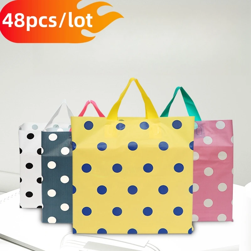 48pcs Frosted Polka Dot Tote B - Wedding/Event Supply Store ulasan dan harga
