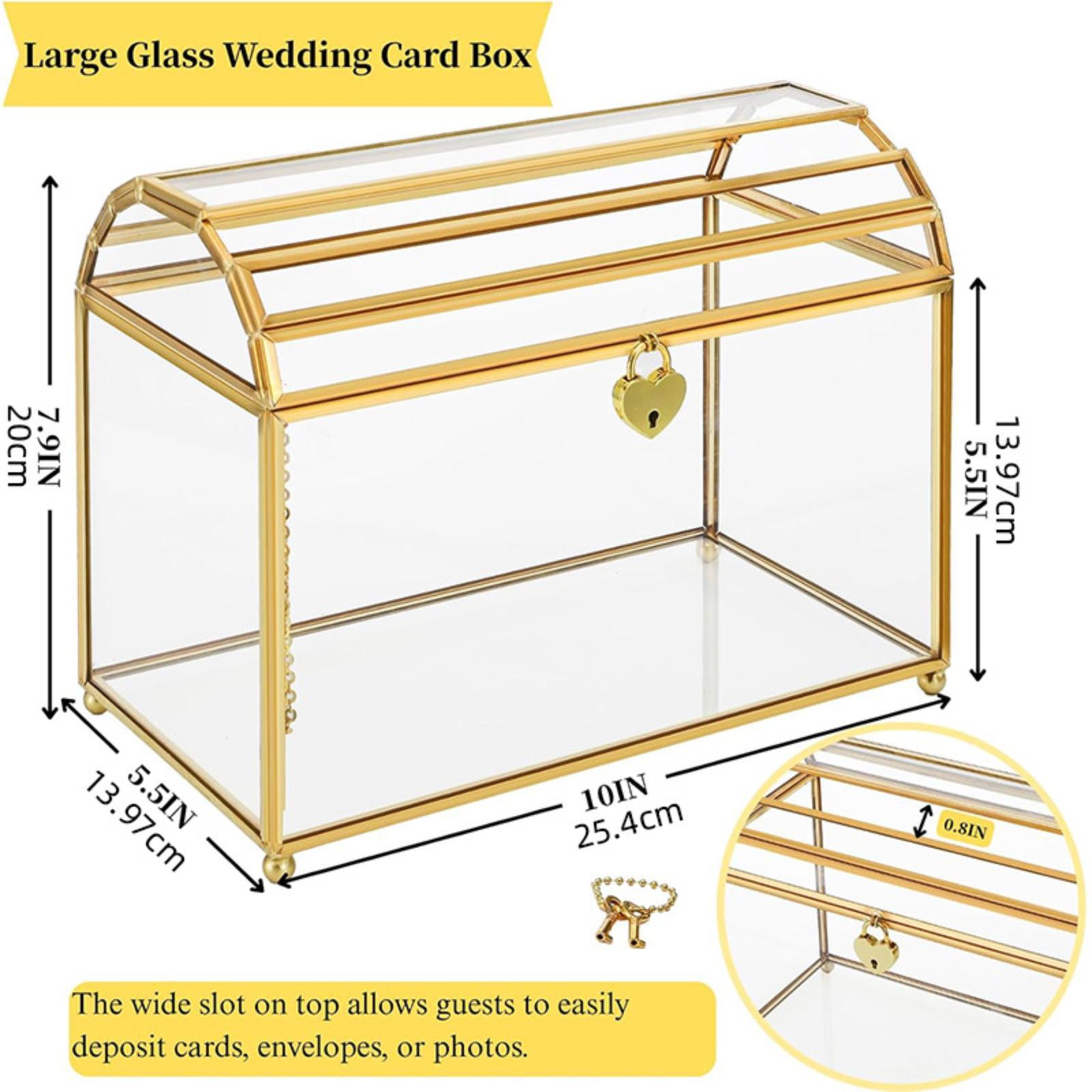 Glass Wedding Card Box Storage - Wedding Card Box ulasan dan harga