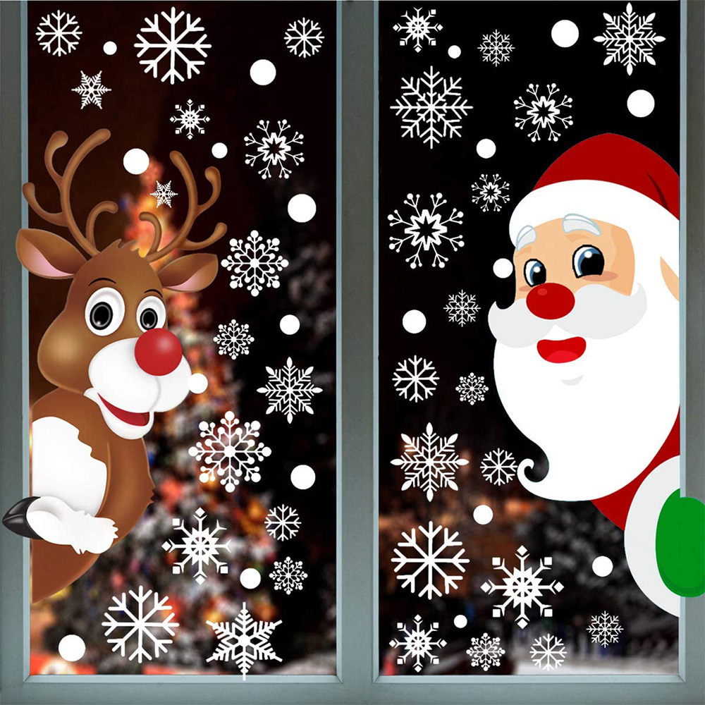 Christmas Window Clings Sticke - Wedding Decor Supply Store ulasan dan harga