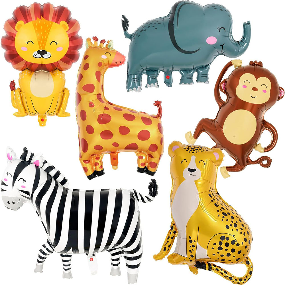 6Pcs Jungle Wild Animal Foil B - Wedding Zoo ulasan dan harga