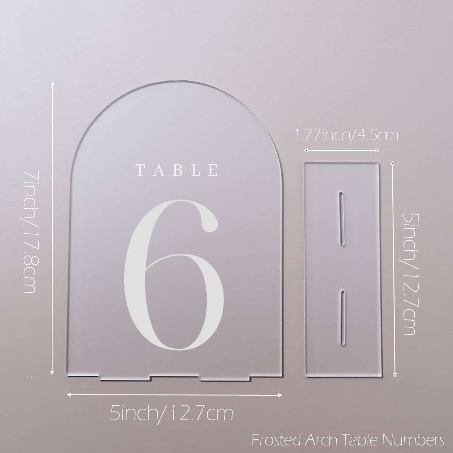 Arch Acrylic Table Numbers wit - Table Number Gold ulasan dan harga